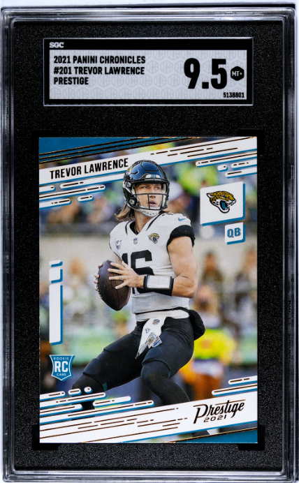 2021 Panini Chronicles #201 Trevor Lawrence Prestige RC SGC 9.5 — Front