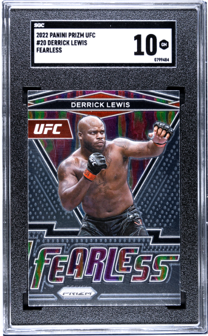 2022 Panini Prizm UFC #20 Derrick Lewis Fearless SGC 10 — Front