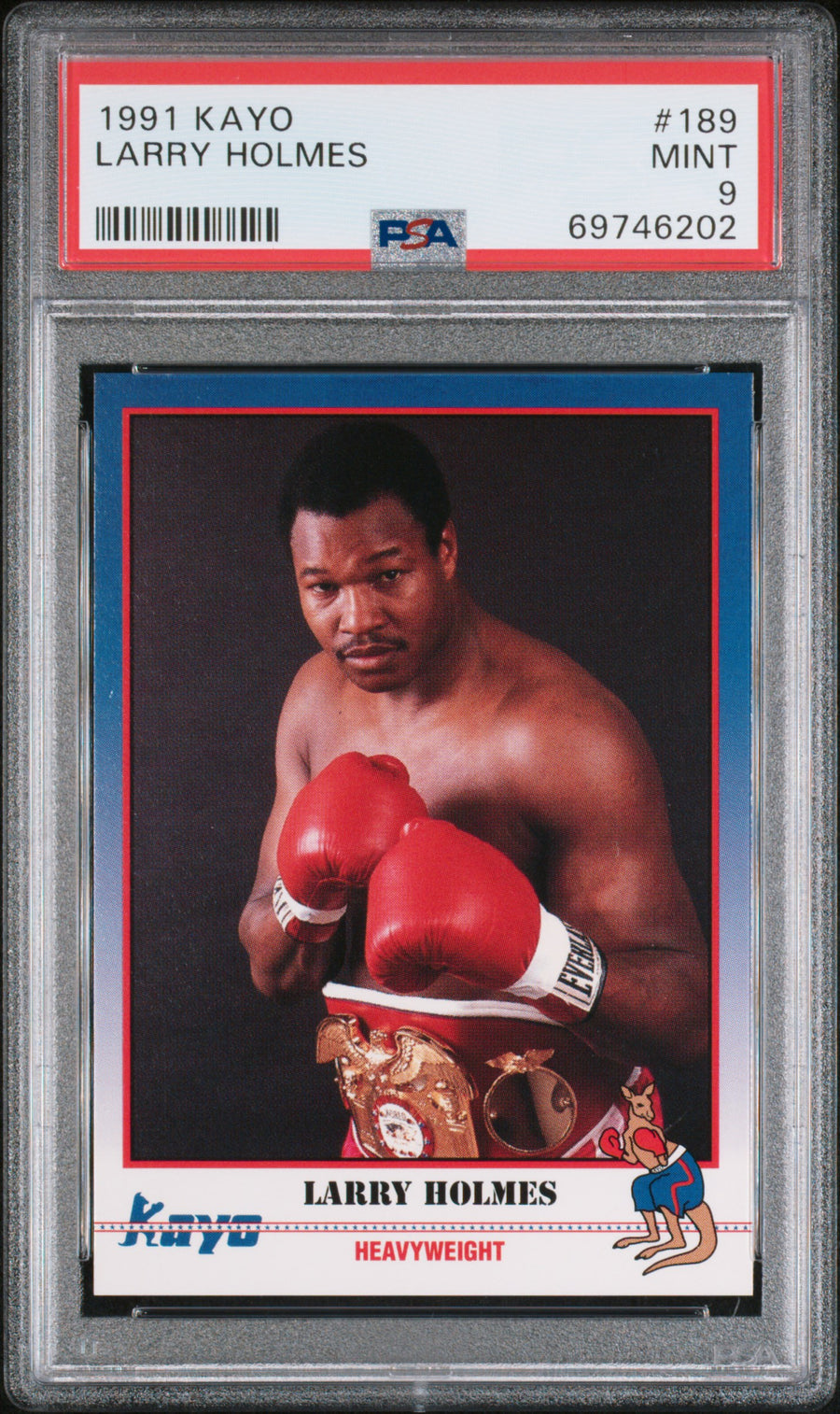 1991 Kayo #189 Larry Holmes PSA 9 — Front