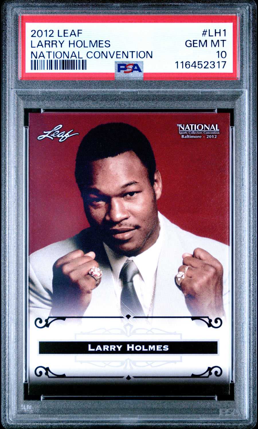 2012 Leaf National Convention #LH1 Larry Holmes National Convention PSA 10 — Front