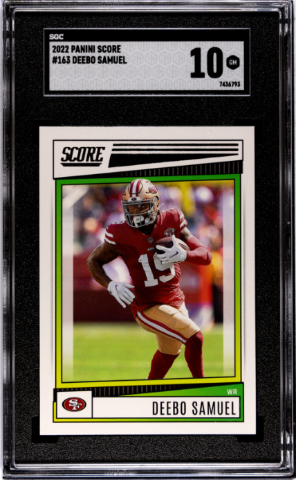 2022 Panini Score #163 Deebo Samuel SGC 10 — Front