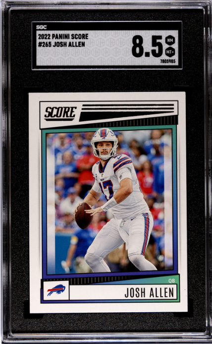 2022 Panini Score #265 Josh Allen SGC 8.5 — Front