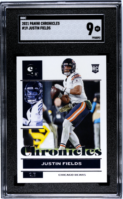 2021 Panini Chronicles #19 Justin Fields RC SGC 9 — Front
