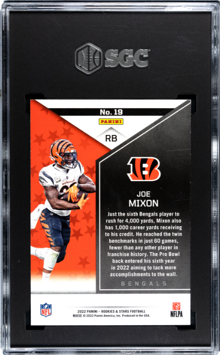 2022 Panini Rookies & Stars #19 Joe Mixon SGC 8 — Back