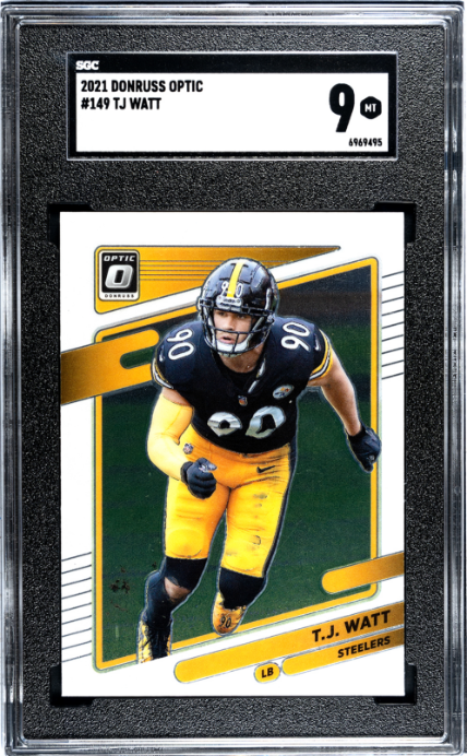 2021 Donruss Optic #149 Tj Watt SGC 9 — Front