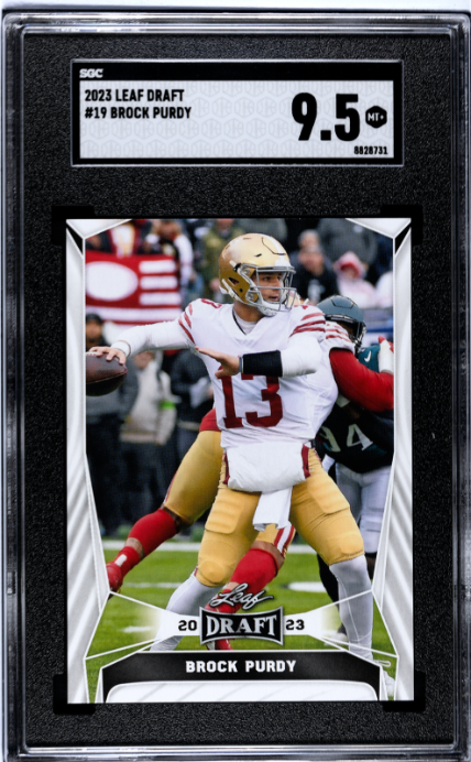2023 Leaf Draft #19 Brock Purdy SGC 9.5 — Front