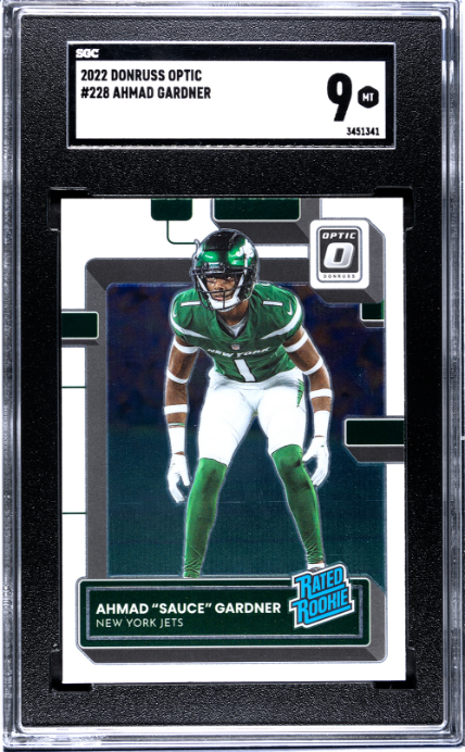 2022 Donruss Optic #228 Ahmad Gardner RR SGC 9 — Front