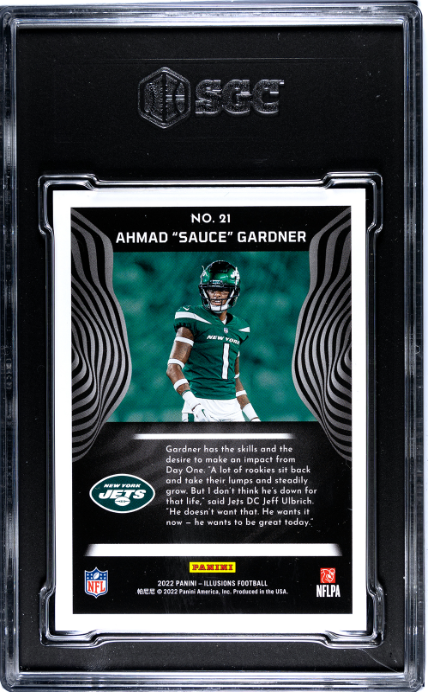 2022 Panini Illusions #21 Ahmad Gardner RC SGC 9 — Back