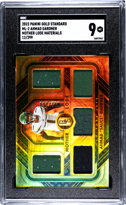 2023 Panini Gold Standard #ML-2 Ahmad Gardner Mother Lode Materials SGC 9 — Front