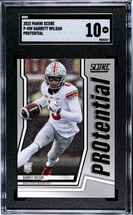 2022 Panini Score #P-GW Garrett Wilson Protential RC SGC 10 — Front