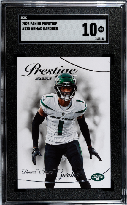 2023 Panini Prestige #225 Ahmad Gardner SGC 10 — Front