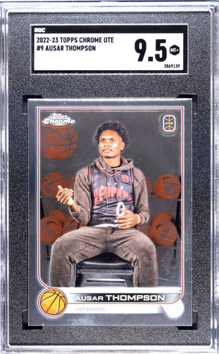 2022-23 Topps Chrome Overtime Elite #9 Ausar Thompson SGC 9.5 — Front
