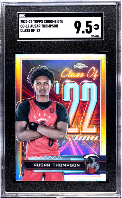 2022-23 Topps Chrome Overtime Elite #CO-17 Ausar Thompson Class Of '22 SGC 9.5 — Front