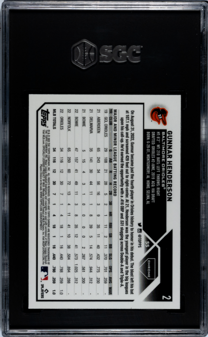 2023 Topps Chrome #TT-17 Matt Olson Technicolor SGC 10 — Back