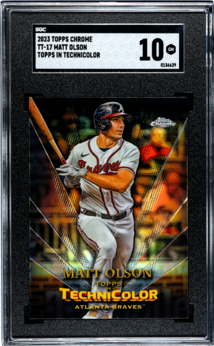2023 Topps Chrome #TT-17 Matt Olson Technicolor SGC 10 — Front