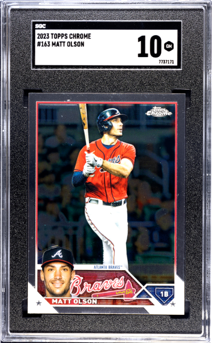 2023 Topps Chrome #163 Matt Olson SGC 10 — Front