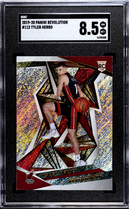 2019-20 Panini Revolution #112 Tyler Herro RC SGC 8.5 — Front