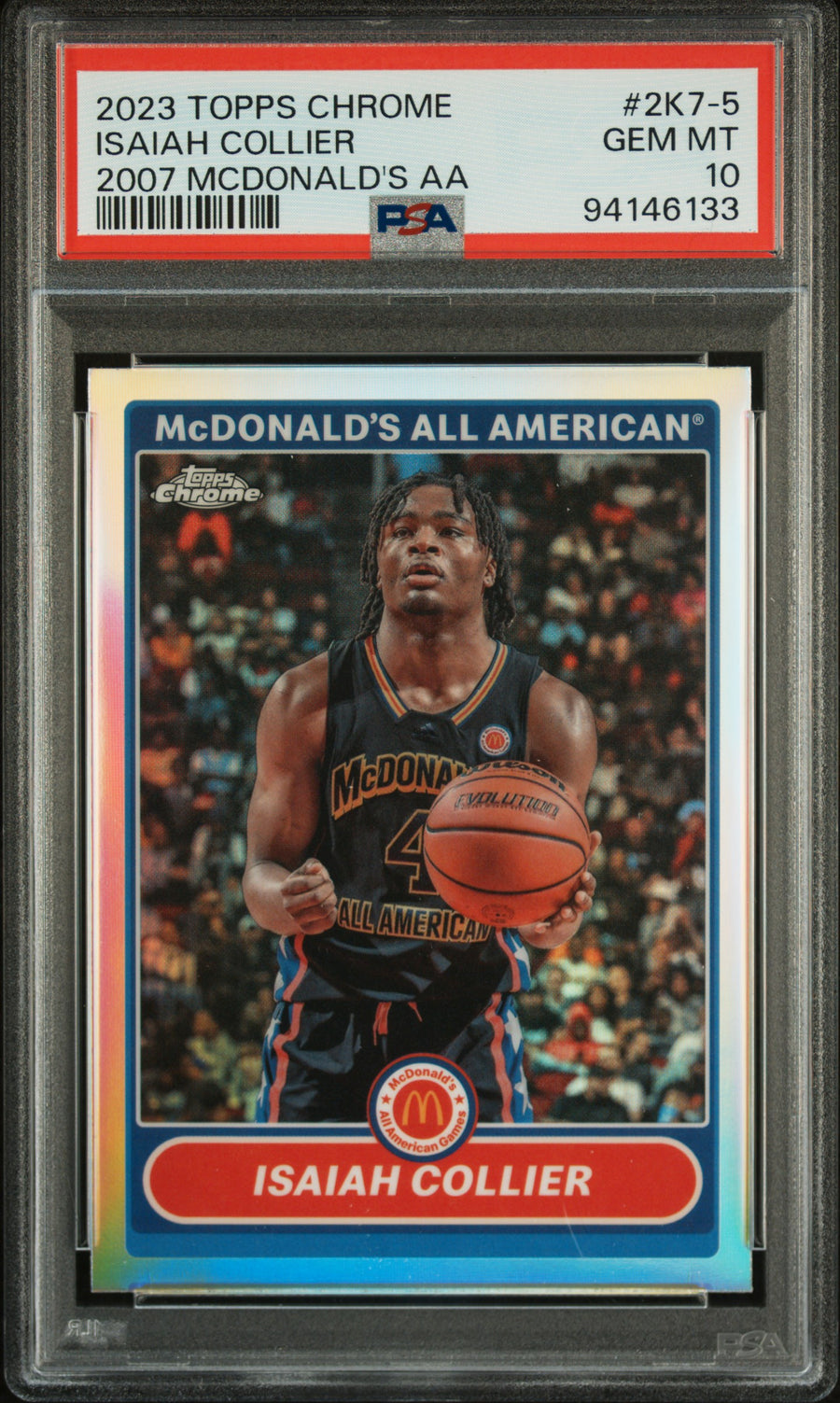 2023 Topps Chrome 2007 Mcdonald'S All-American #2K7-5 Isaiah Collier PSA 10 — Front