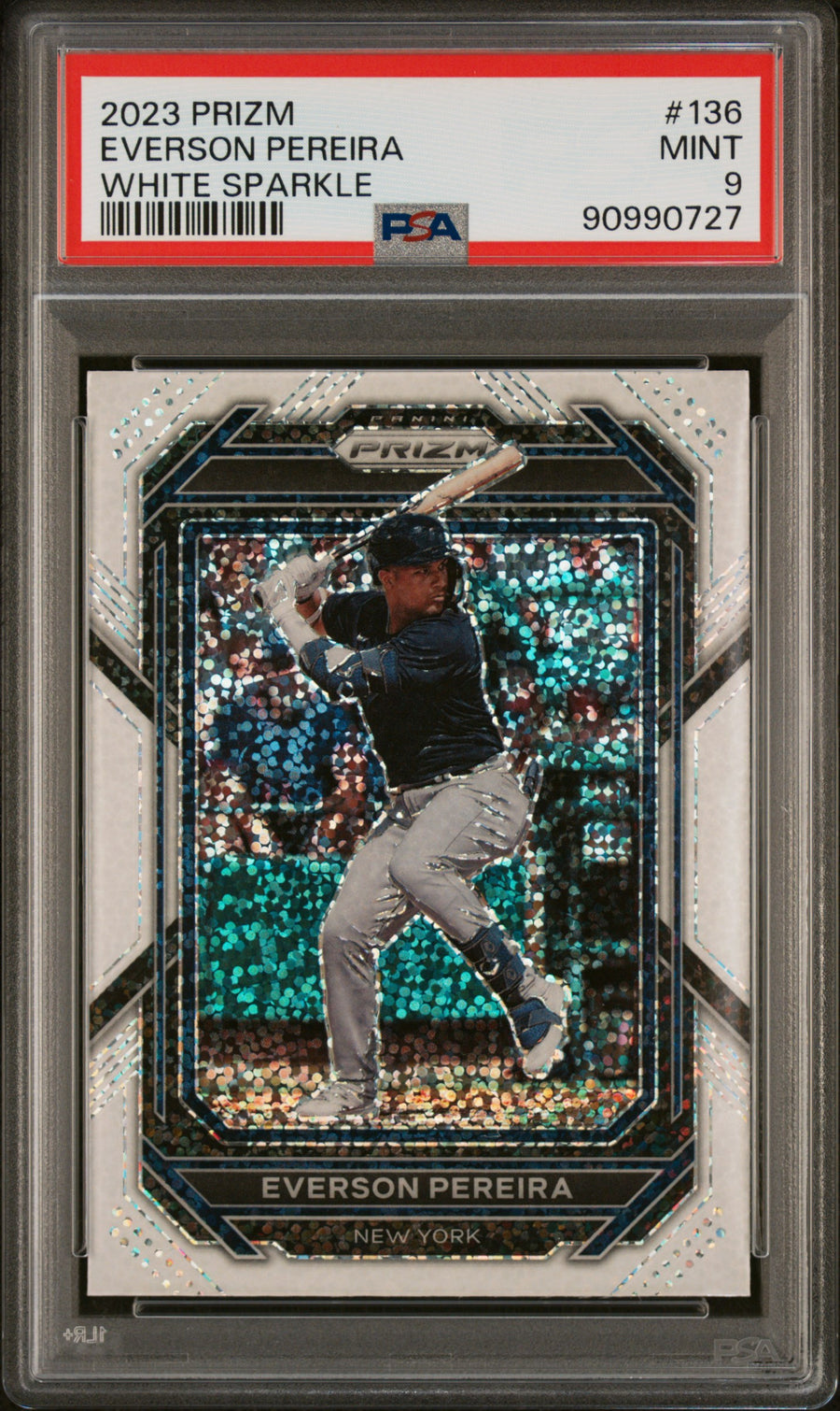 2023 Panini Prizm #136 Everson Pereira White Sparkle PSA 9 — Front