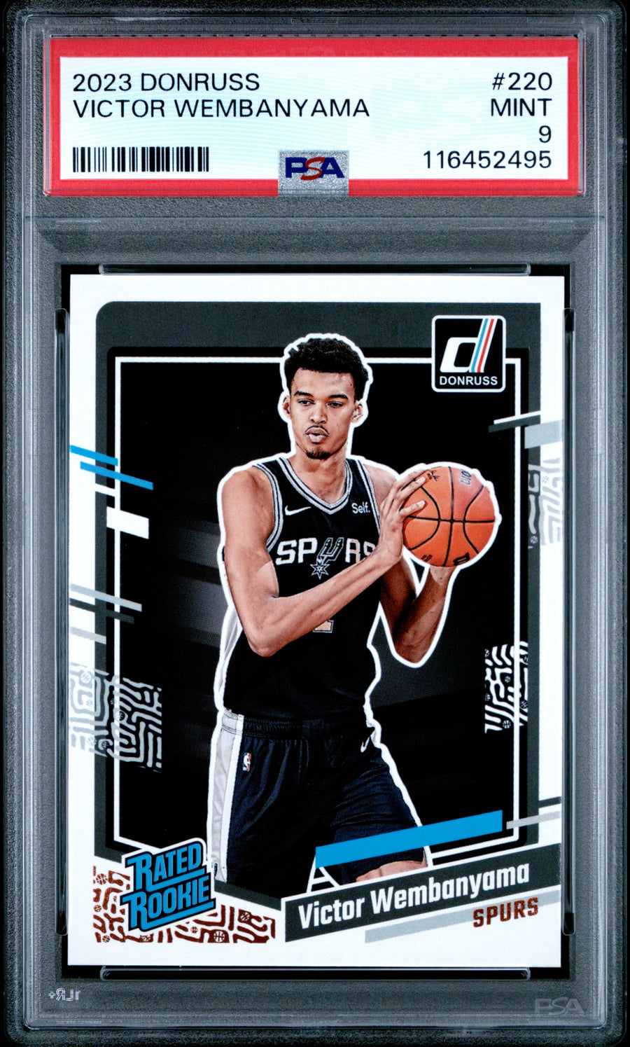 2023 Panini Donruss #220 Victor Wembanyama RR PSA 9 — Front