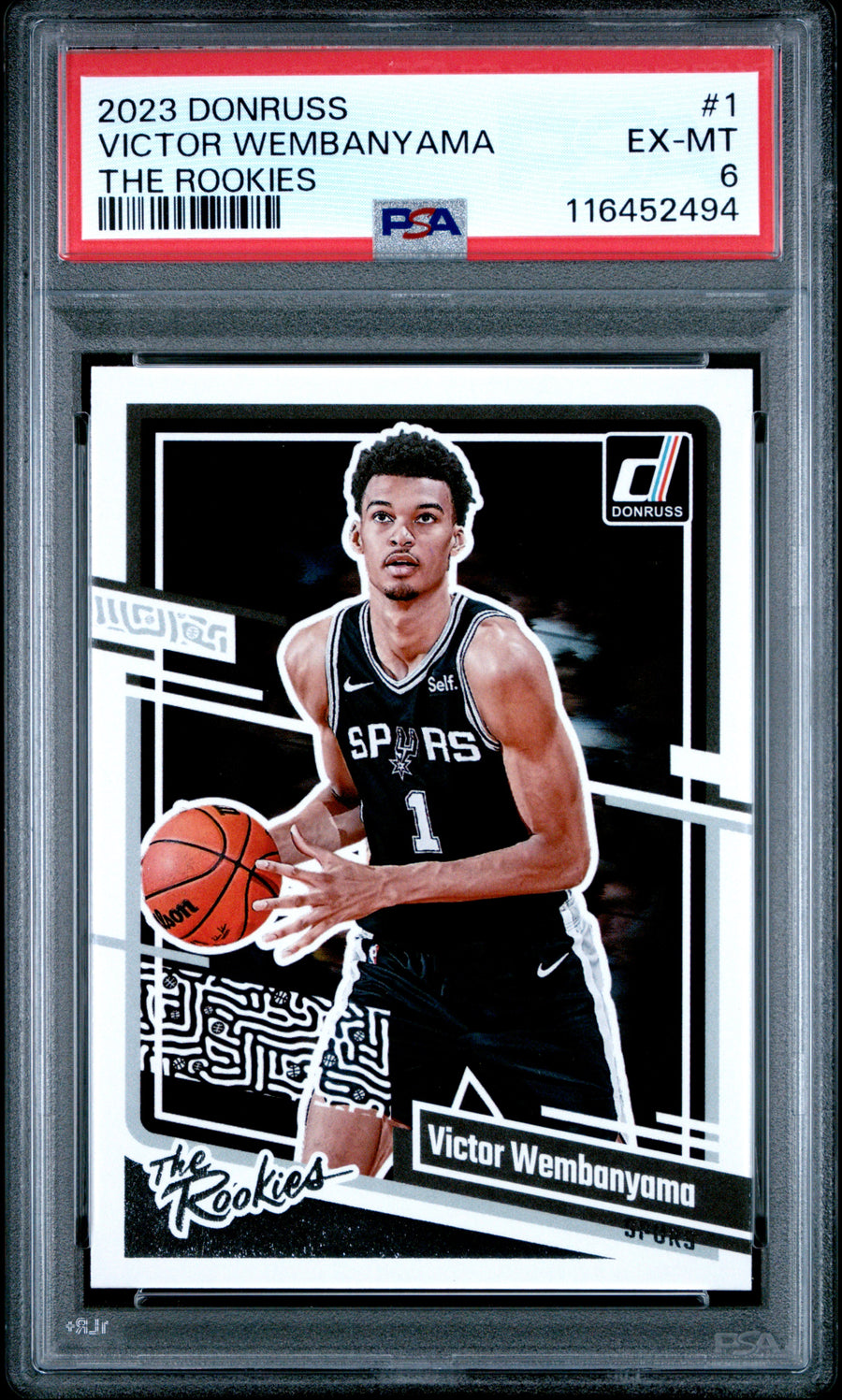 2023 Panini Donruss The Rookies #1 Victor Wembanyama PSA 6 — Front
