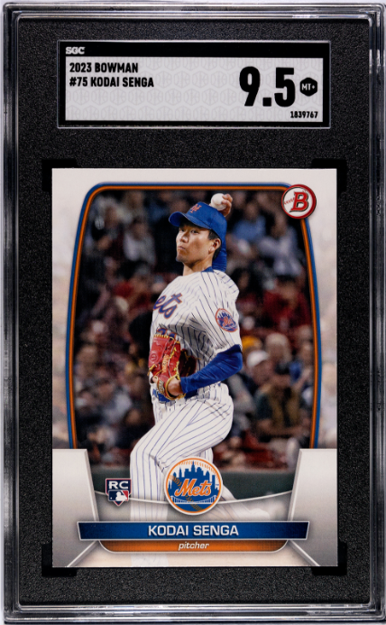 2023 Bowman #75 Kodai Senga RC SGC 9.5 — Front