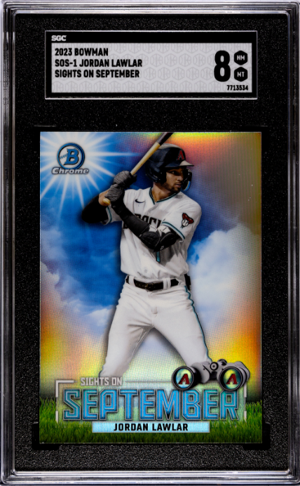 2023 Bowman #SOS-1 Jordan Lawlar Sights on September SGC 8 — Front