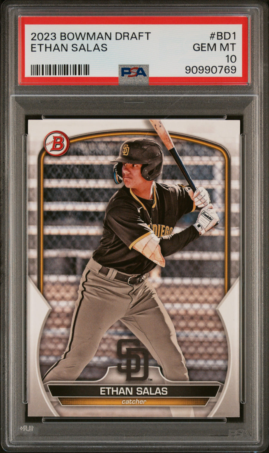 2023 Bowman Draft #BD1 Ethan Salas PSA 10 — Front