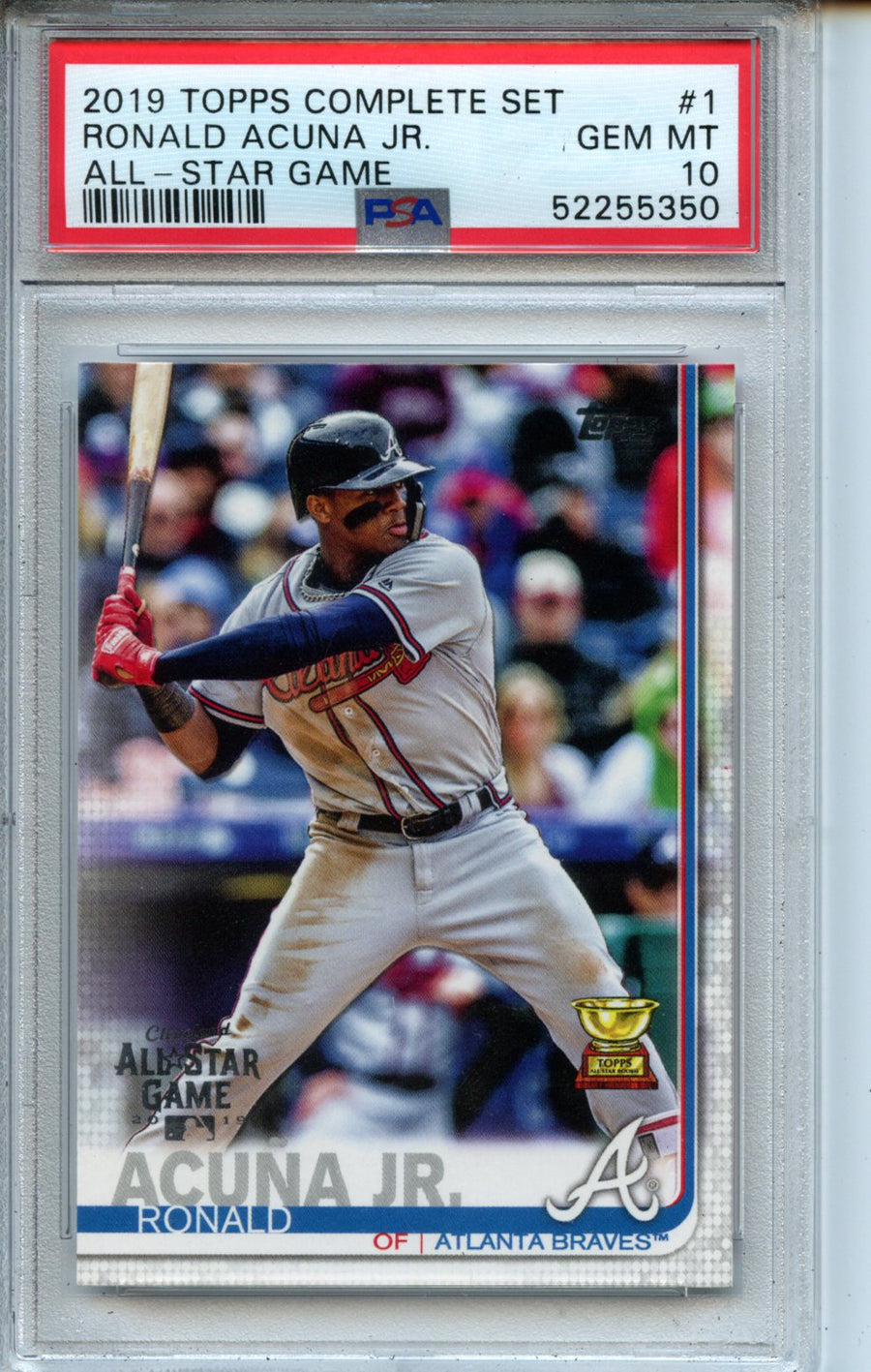 2019 Topps Complete Set #1 Ronald Acuna Jr. All-Star Game PSA 10 — Front