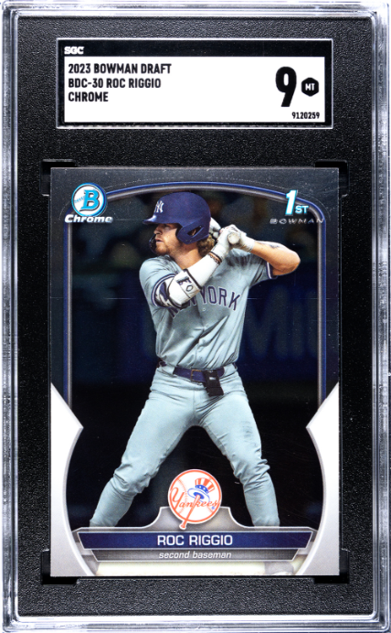 2023 Bowman Draft #BDC-30 Roc Riggio Chrome SGC 9 — Front