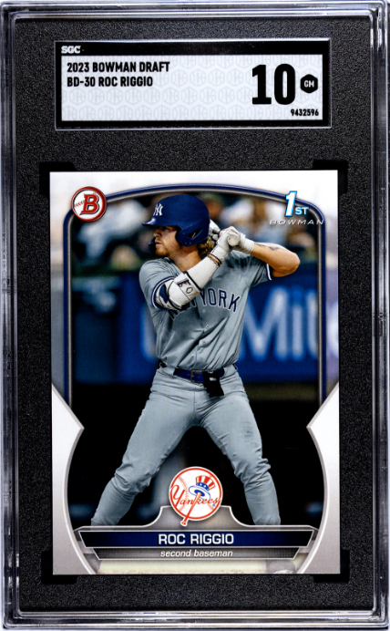 2023 Bowman Draft #BD-30 Roc Riggio SGC 10 — Front