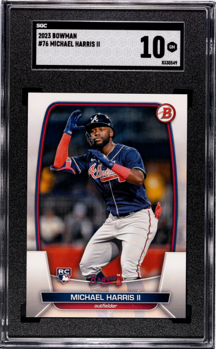 2023 Bowman #76 Michael Harris II RC SGC 10 — Front