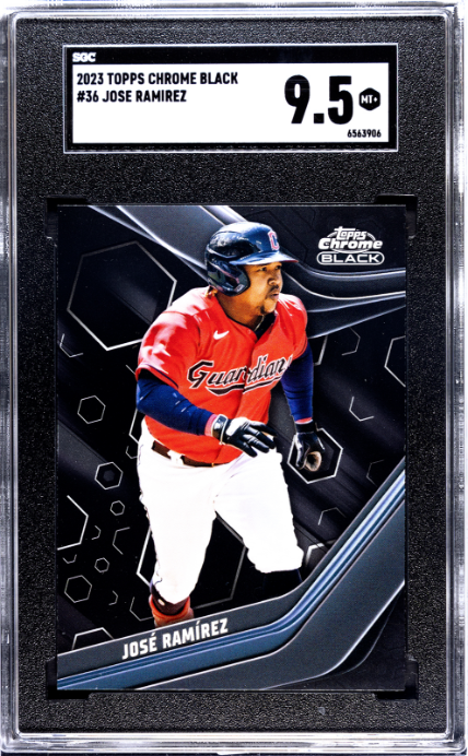 2023 Topps Chrome Black #36 Jose Ramirez SGC 9.5 — Front