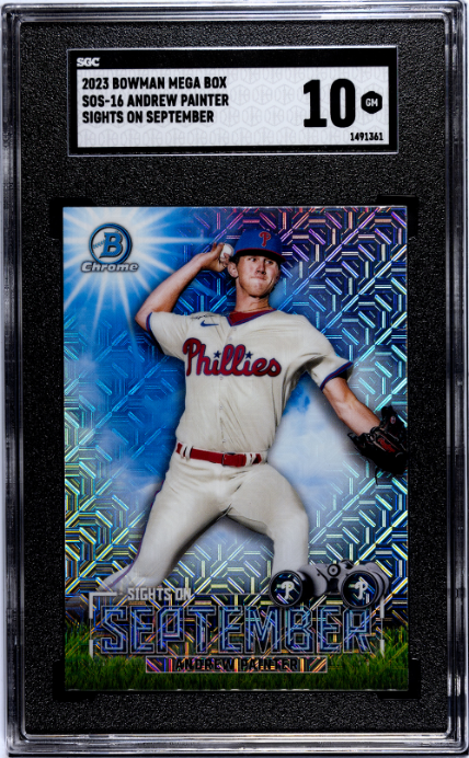 2023 Bowman Mega Box #SOS-16 Andrew Painter Sights on Sept. SGC 10 — Front