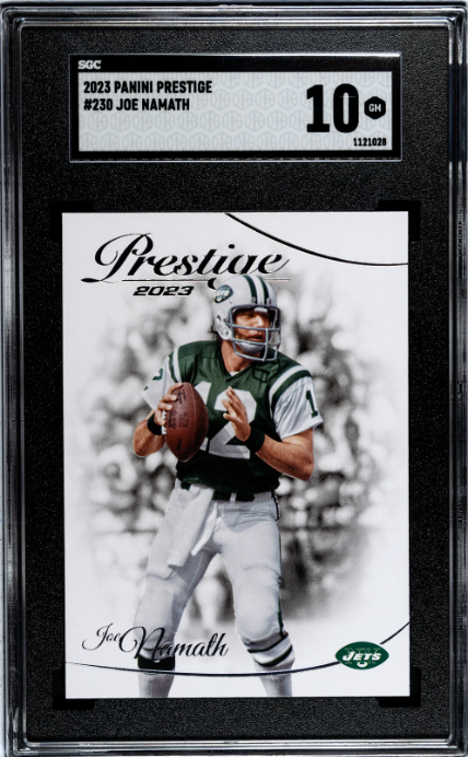 2023 Panini Prestige #230 Joe Namath SGC 10 — Front