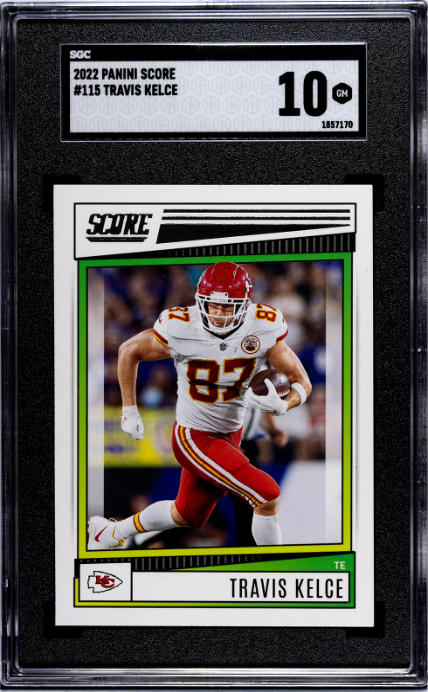2022 Panini Score #115 Travis Kelce SGC 10 — Front