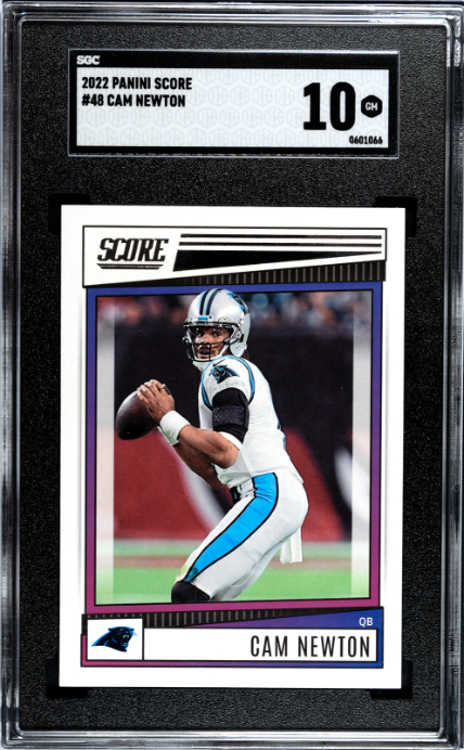 2022 Panini Score #48 Cam Newton SGC 10 — Front