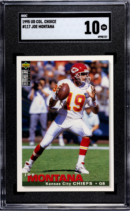 1995 Upper Deck Collector's Choice #117 Joe Montana SGC 10 — Front