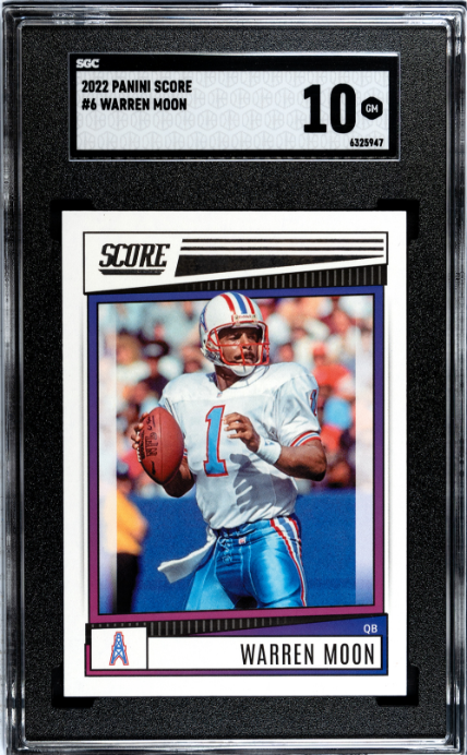 2022 Panini Score #6 Warren Moon SGC 10 — Front