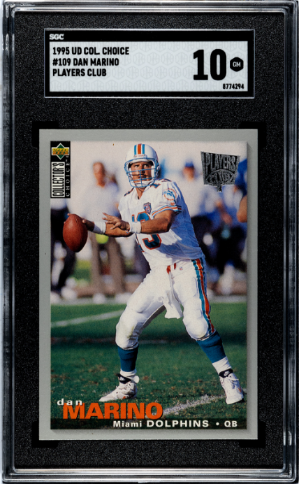 1995 Upper Deck Collector's Choice #109 Dan Marino Players Club SGC 10 — Front