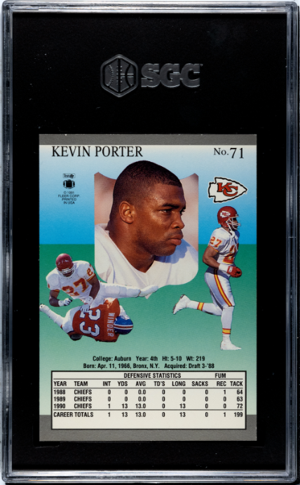 1991 Fleer Ultra #71 Kevin Porter SGC 9.5 — Back