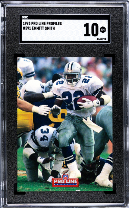 1993 Pro Line Profiles #591 Emmitt Smith SGC 10 — Front