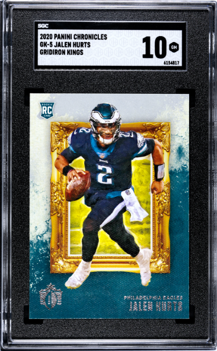 2020 Panini Chronicles #GK-5 Jalen Hurts Gridiron Kings RC SGC 10 — Front