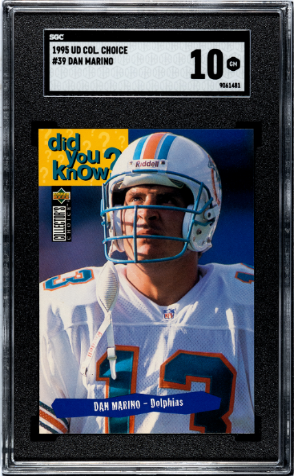 1995 Upper Deck Collector's Choice #39 Dan Marino SGC 10 — Front