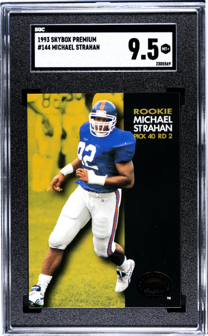 1993 Skybox Premium #144 Michael Strahan SGC 9.5 — Front