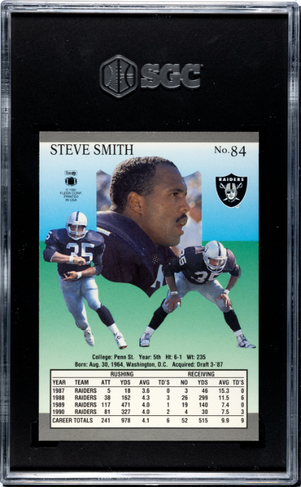 1991 Fleer Ultra #84 Steve Smith SGC 9.5 — Back