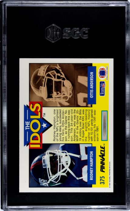 1991 Pinnacle #375 Hampton/Anderson The Idols SGC 9.5 — Back