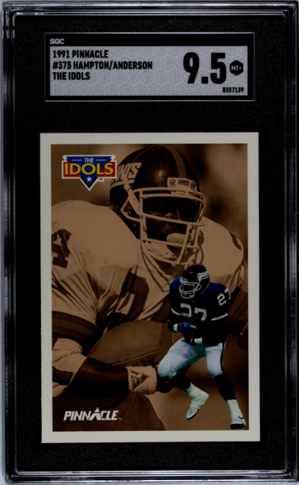 1991 Pinnacle #375 Hampton/Anderson The Idols SGC 9.5 — Front