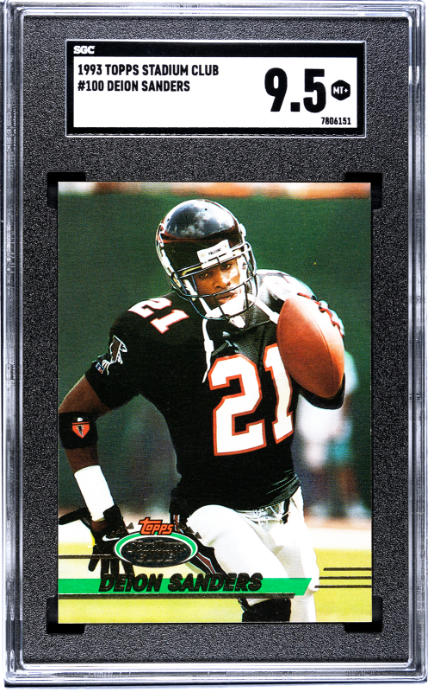 1993 Topps Stadium Club #100 Deion Sanders SGC 9.5 — Front