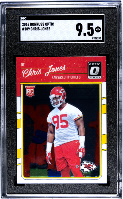 2016 Donruss Optic #109 Chris Jones RC SGC 9.5 — Front